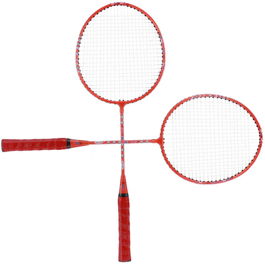 2pcs Badminton Rackets Set Family Couples Double Badminton Racquet Aluminum Split for Training Powerful Hitting