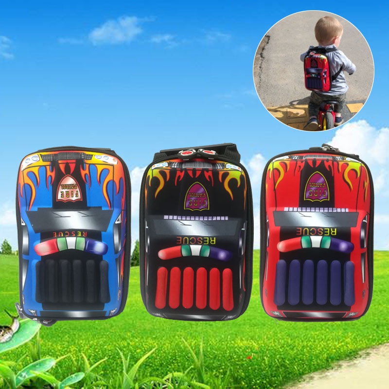 Enfants 3D voiture sacs EVA sac à dos stéréo Cool garçon sac à dos cartable enfants mains à l'extérieur porte Snack bonbons jouet stockage 2-6 ans