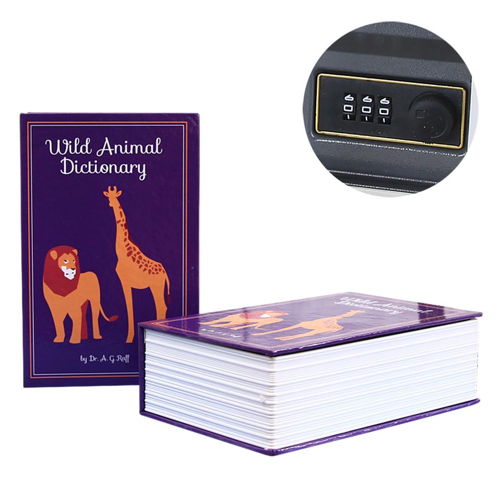 Adgangskode boks sikker simuleringsbog mini hjem adgangskode kode bog sikker opbevaring pot opbevaringsboks bog adgangskode boks indretning  #4o: Lilla