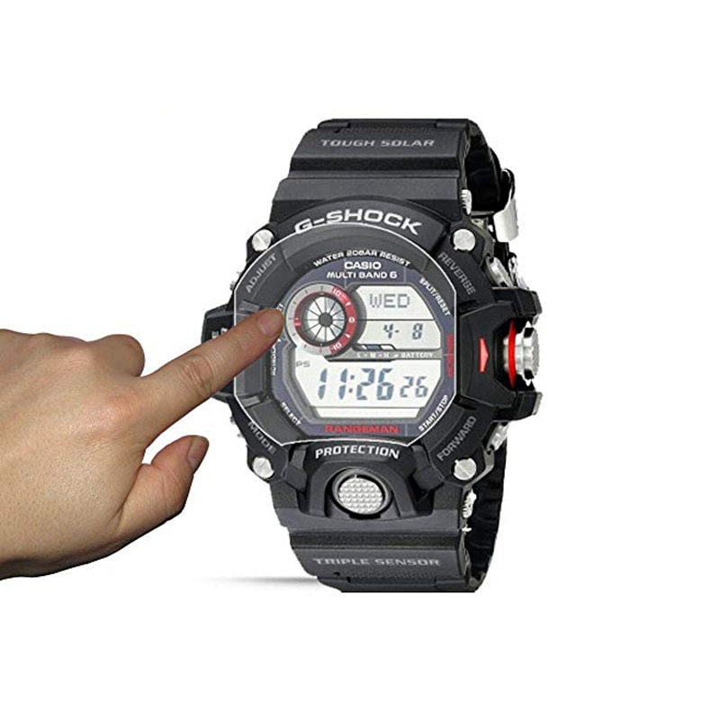 3 st för casio  gw9400 herrar gshock sportklocka skärmskyddsfilm för gw -9400-1cr gw -9400-3cr gw -9400j-1jf reporfolie