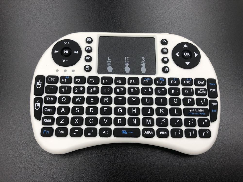 Tablet Bluetooth Keyboard Mini 2.4G Wireless Keyboard with Touchpad for PC Android Smart TV BOX: white