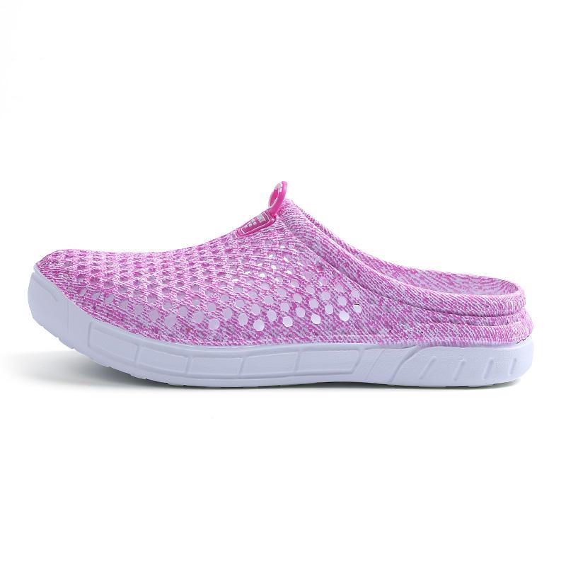 Sandalias clásicas originales para mujer, sandalias clásicas de verano, zapatos de playa al aire libre, chanclas para jardín, zapatillas gráficas con flores de agua: Rosa / 7.5