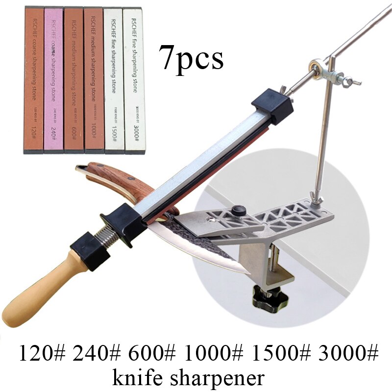 Fixed angle knife sharpener Aluminum alloy whetstone sharpening stone kitchen system sharpener tool grind any tool: set 5
