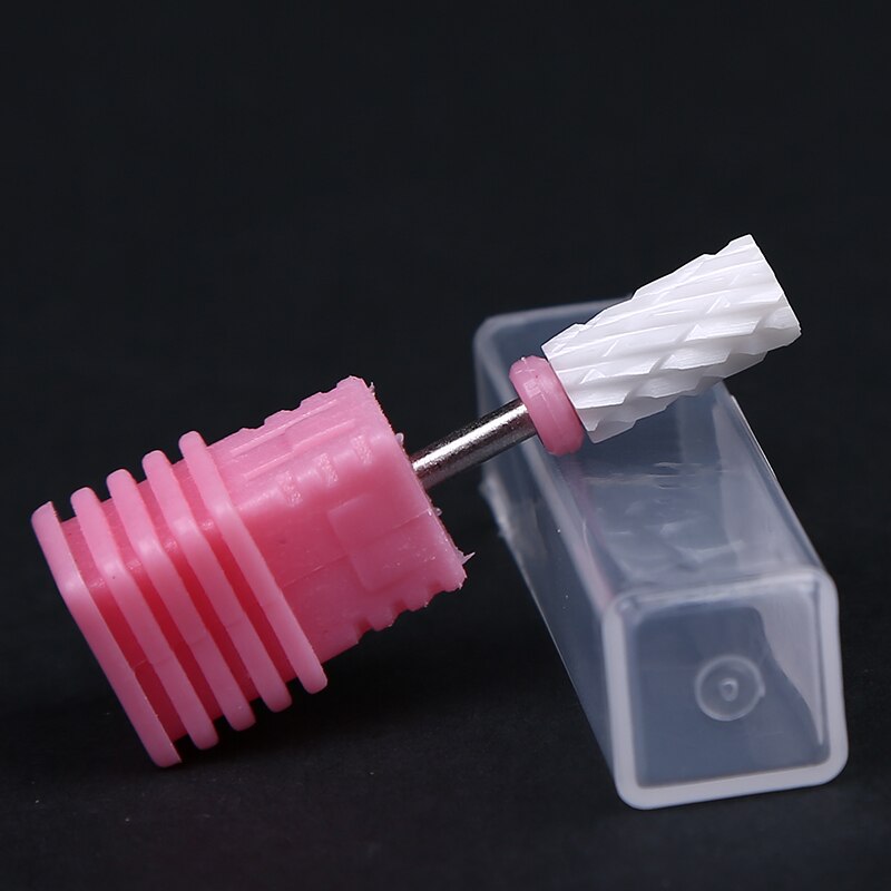 Elektrisk neglefil 3/32 " keramisk neglebor grov medium finkornet manikyrbor med flat topp keramisk neglebor ,jk