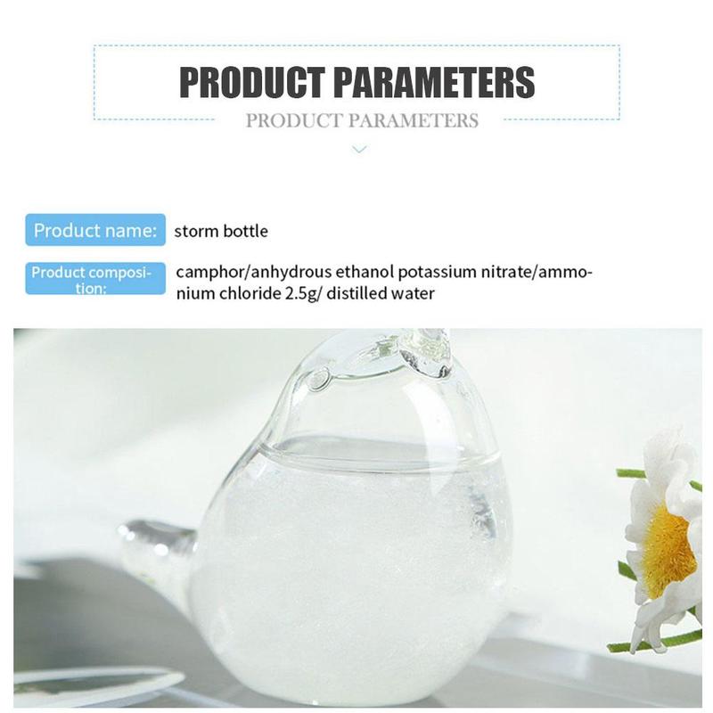 Transparent Crystal Storm Glass Bottle Barometer Desktop Forecast Weather Weather Water Bottles Station Elegan Y9B3