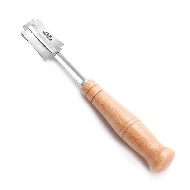 1set Bread Bakers Cutter Slashing Tool Bread Dough Scoring Blade Tools Making Razor Cutter Curved Knife with Leather ProtectiveN