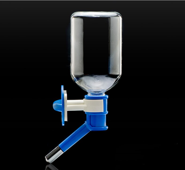 250/500ML No Drip Dog Water Bottle Best Animals Wire Cage Dispenser Waterer Leak-Proof Nozzle Pets Crate Drinker Bunny Rabbits: Blue / 250ML