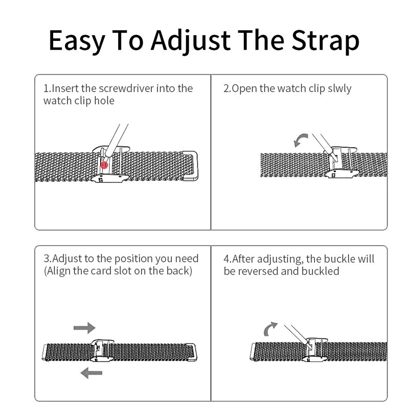 Correa de Metal magnética para Xiaomi Mi Band 4 y 3, repuesto de pulsera de acero inoxidable sin tornillo