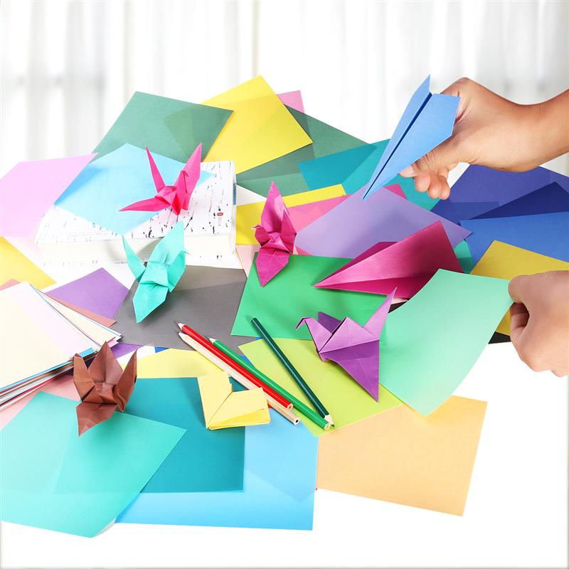 50 ark levende farger sammenleggbart papir ensidig origami papir firkantet ark til kunst og håndverk prosjekter farge origami til låve