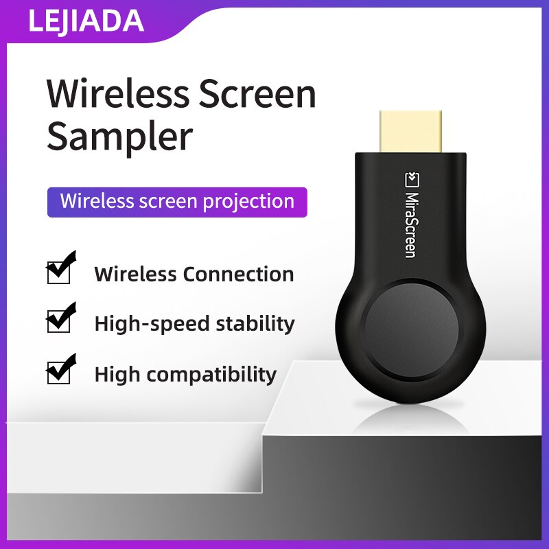 LEJIADA kabellos Anzeige 1080P Apfel Android Handy, Mobiltelefon TV Projektor Gleichen Bildschirm HDMI-Kompatibel hoch-Definition drücken Treasu