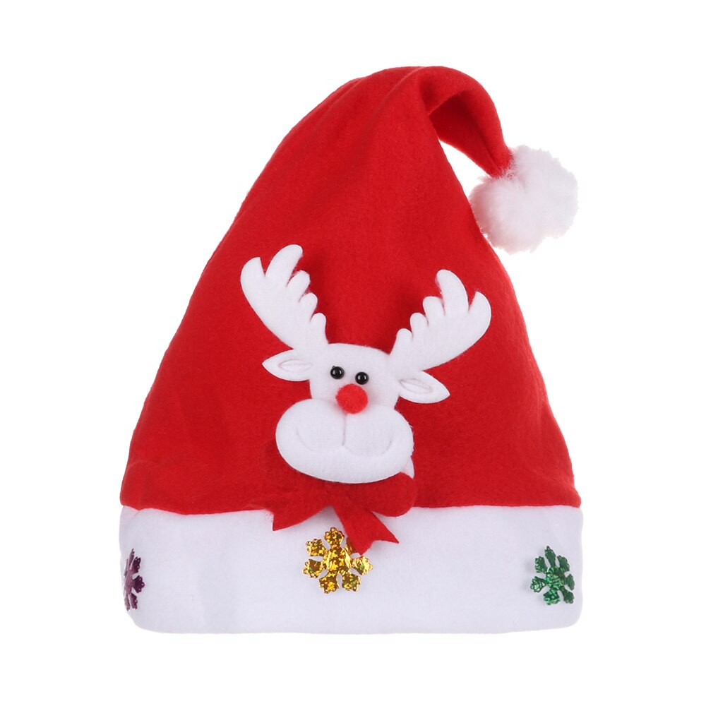 Merry Christmas Hat for Kids Santa Claus/Deer/Snowman Cap Christmas Party Props Decoration Accessories Children Xmas: 04