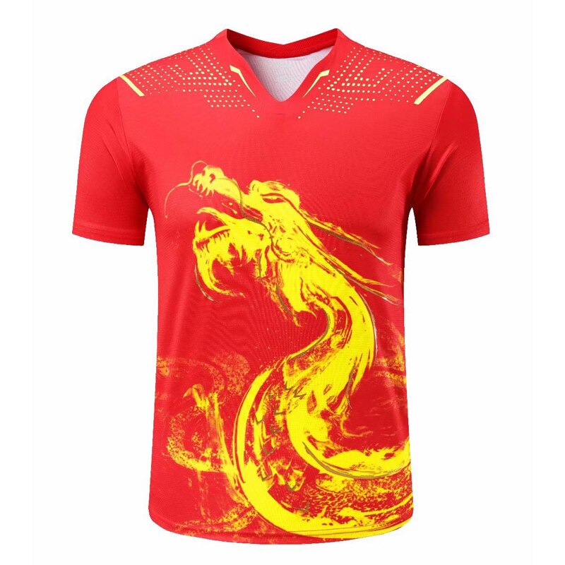 Pingpang China Dragon Tafeltennis Shirts Shirts Droge Fit Mannen Ping Pong T-shirt Tafeltennis Kleding