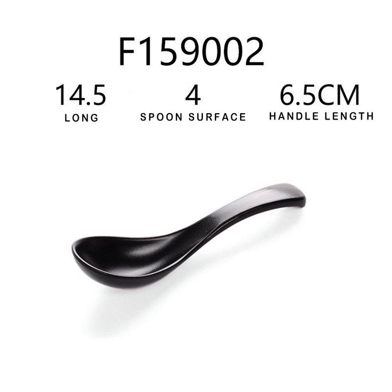 Spoon Soup Spoon Black Matte Ladle Spoon Plastic Japanese Style Melamine Tableware Anti-Fall Tortoise Shell Shaped Spoon