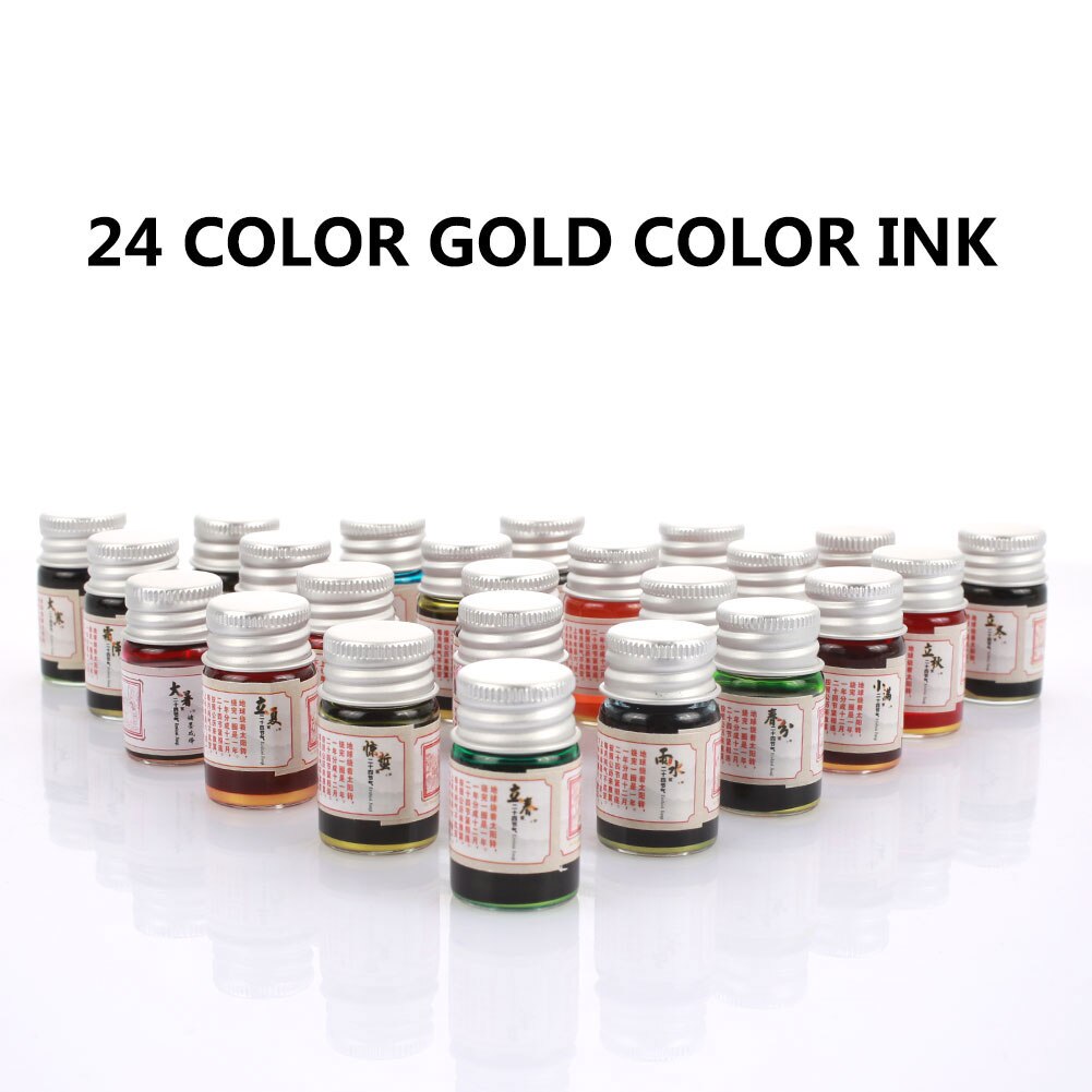 Farvet blæk ikke-kulstof blæk 5ml maleri blæk tegning signatur pen skrive fyldepenne farve skole forsyninger