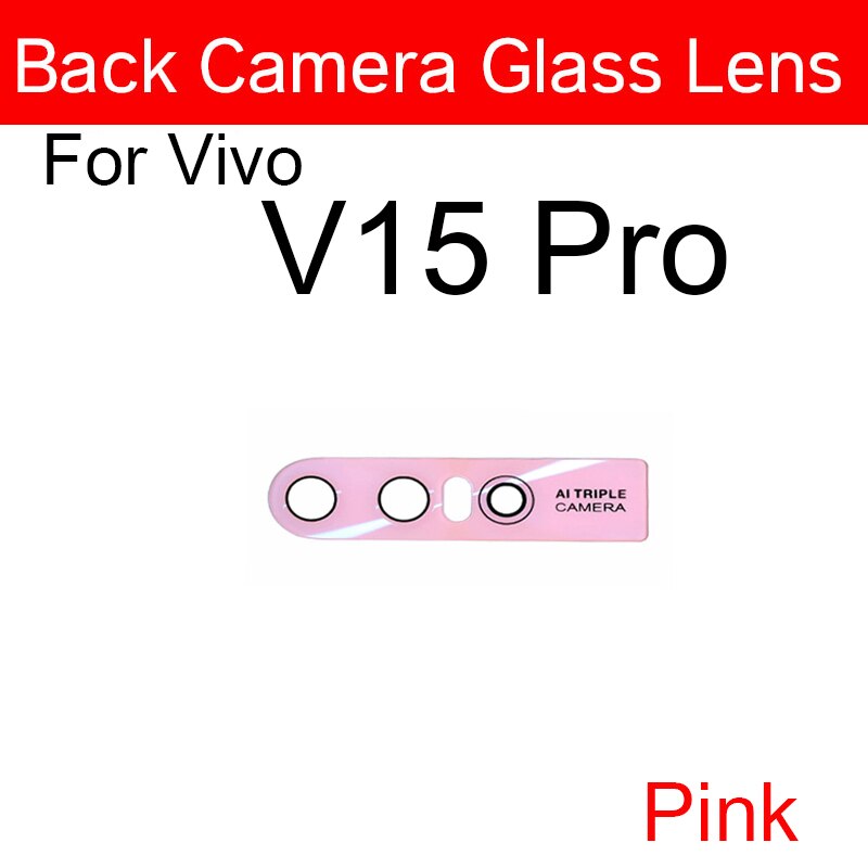 Achteruitrijcamera Glas Lens Voor Vivo V15 V20 Pro V17 V20 V20SE V21 5G Terug Camera Glazen Lens belangrijkste Camera Glas Lens Vervanging: V15 Pro Pink