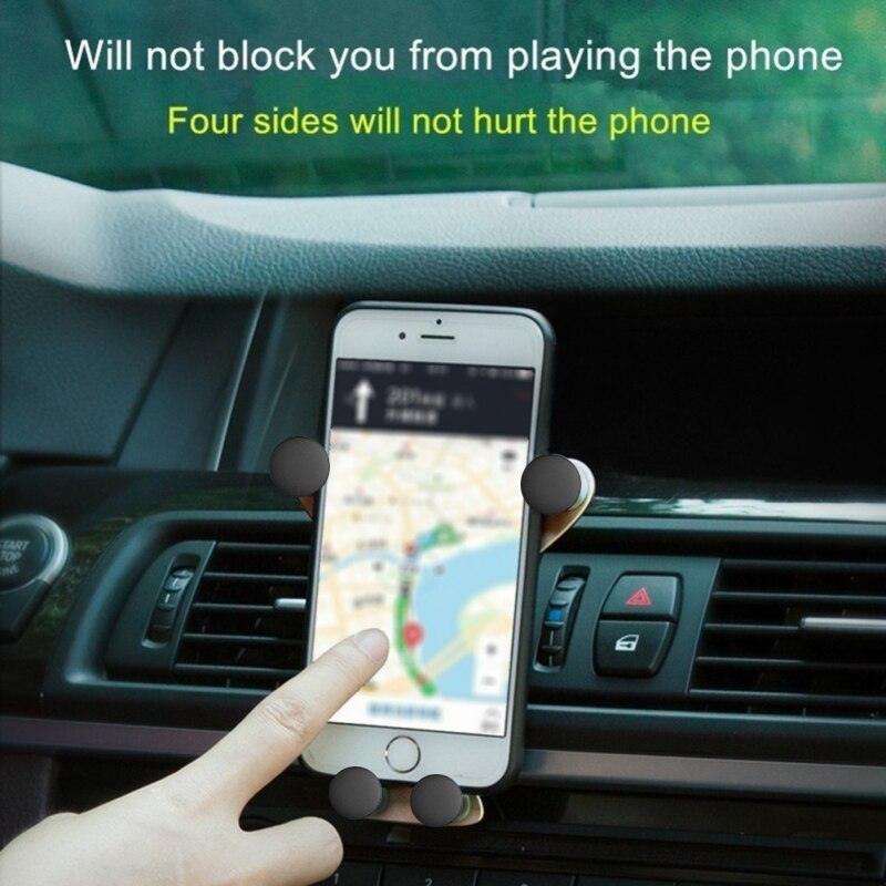 Universele Telefoon Houder Auto Air Vent Zwaartekracht Mount Cradle Stand 360 Graden Verstelbare Smartphone Houder Glimlach Gezicht Stand