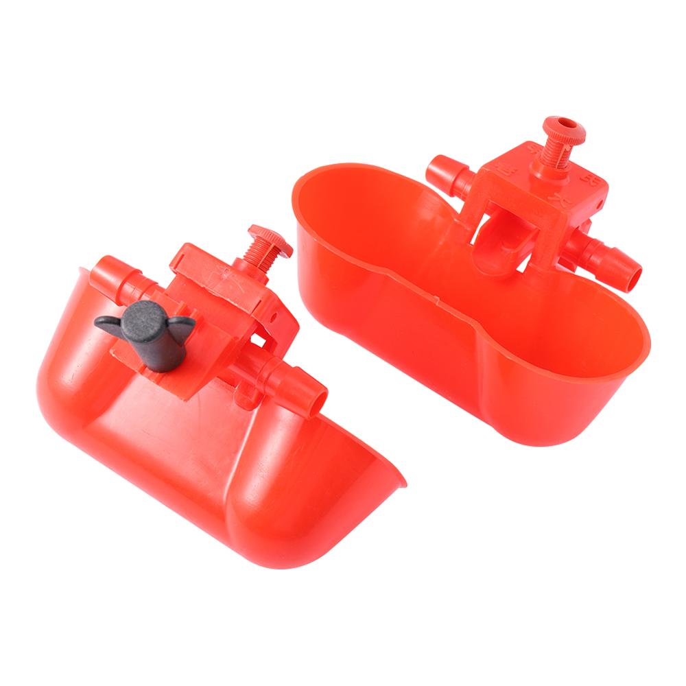 Abreuvoir automatique siamois pour oiseaux, 1 ensemble de bols à eau rouges pour caille, Pigeon, perroquet, outils d&#39;alimentation pour animaux de compagnie