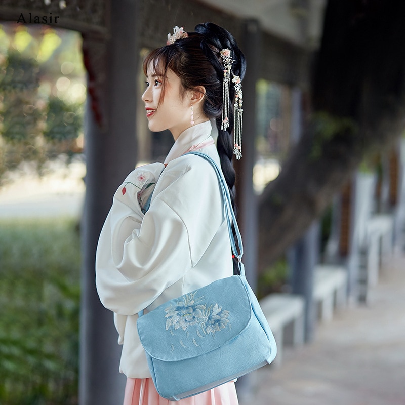 Alasir Original Style chinois brodé toile sacs à bandoulière grande capacité femme sacs à main femmes fleurs sacs de messager