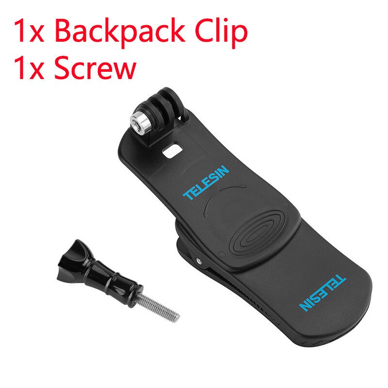 TELESIN soporte para teléfono móvil para Gopro Hero 4 5 6 7 8 Universal mochila Clip pecho soporte fijo multifunción Live Accesorios: Backpack Clip