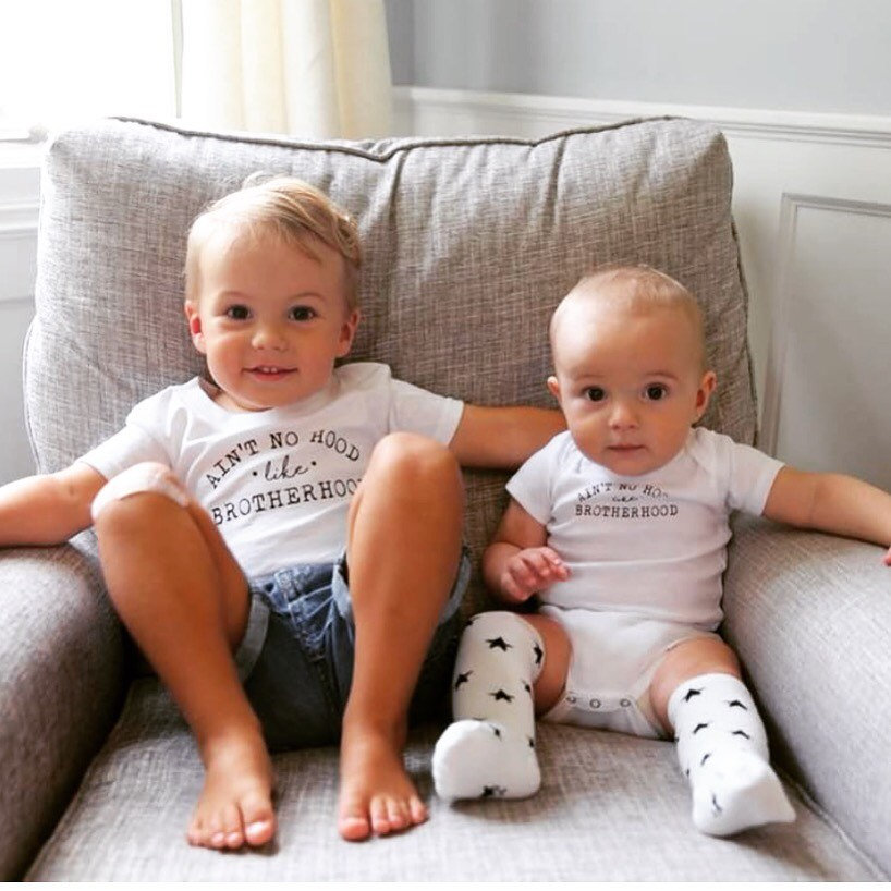 Bror skjortor syskon tshirts syskon outfit broderskap tröja pojkar kläder storebror lillebror familj matchande utseende topp