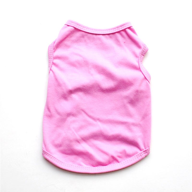 Comfortabele kleding voor huisdieren, dun shirt, kleding voor huisdieren, t-shirt effen kleur, doe-het-zelf print vest, schattige kleine kleding voor huisdieren, outfits, leveranciers: Roze / Xs