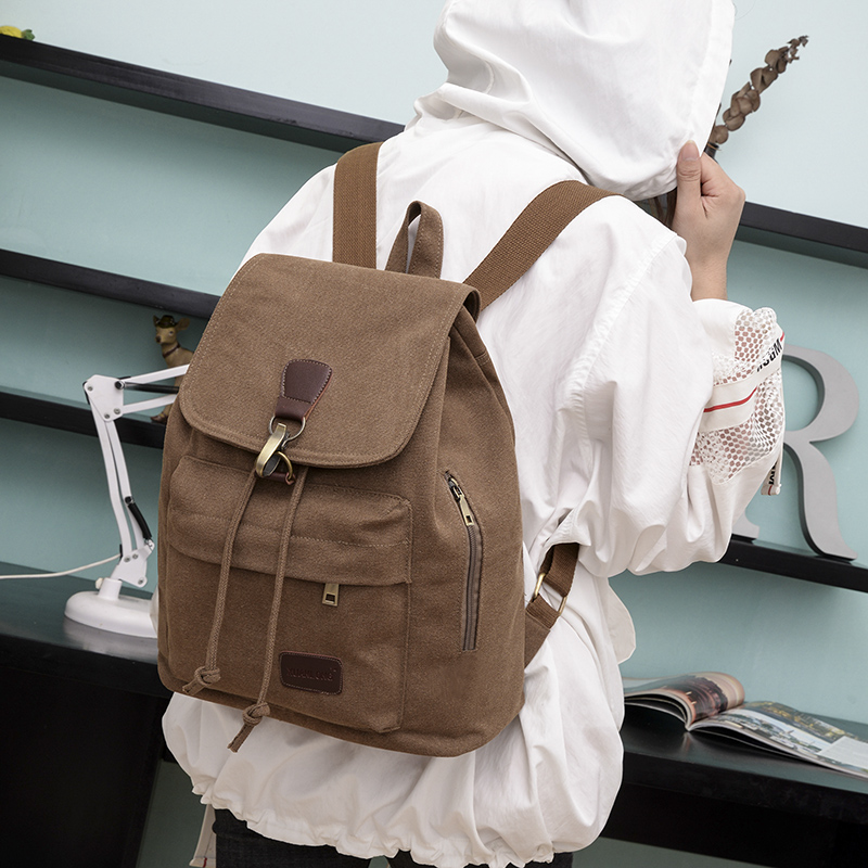 Chuwanglin shelves women's canvas backpack vintage school backpacks feminine Laptop backpack travel bags C1031