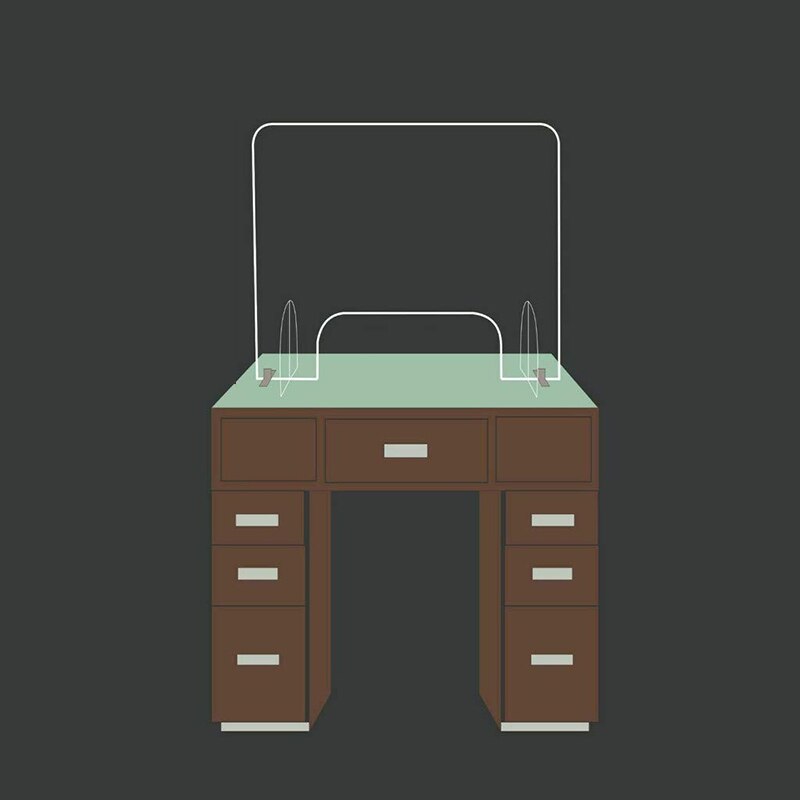 Transparent Acrylic Anti-Dropping Isolation Board Portable Plexiglass Barrier School Shop Supplies PR