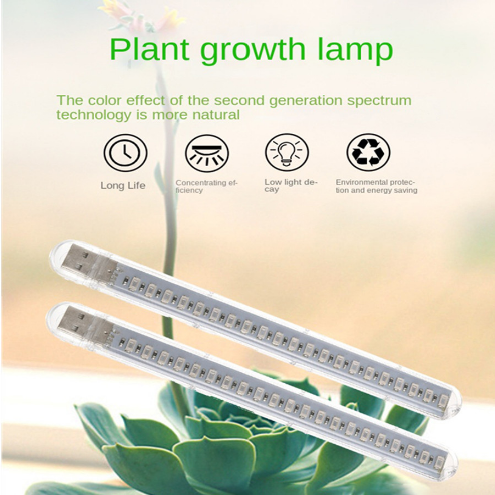 OuuZuu USB 5V LED-groeilicht Volledig spectrum Rood en blauw Phyto-groeilamp Indoor Phytolamp voor planten Bloemen Zaailing Kas