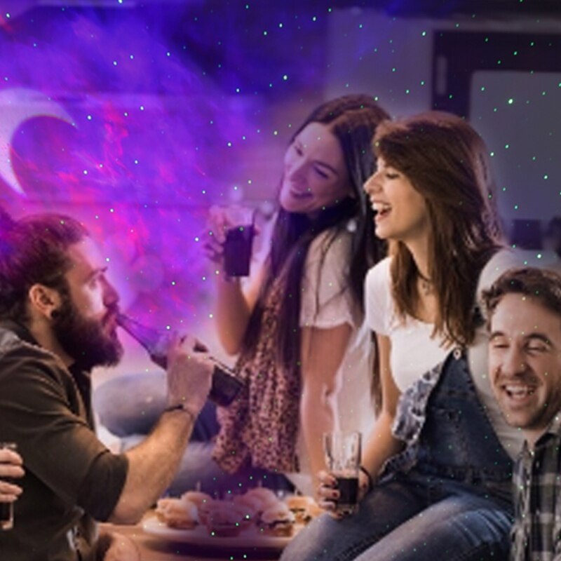 LED Projector Night Light Star Galaxy Projector Moon Cloud Night Lamp Ocean Wave with Music Mood Remote Control for