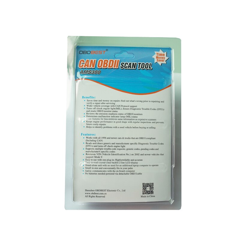 Diagnostic Scan Tool Vehicle Car LCD Display OBDII &amp;CAN BUS Code Reader Support all Protocols OBD Scannar OBD 2 Diagnostic Tool