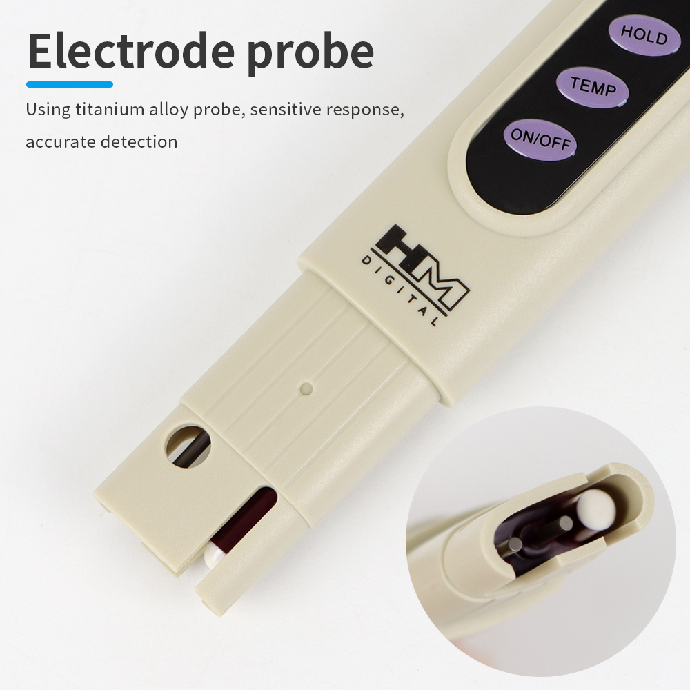 Tds-målerpenn digital vanntester 0-9990 ppm drikkevannsanalysator temperaturmonitor tds-test akvarium hydroponisk basseng