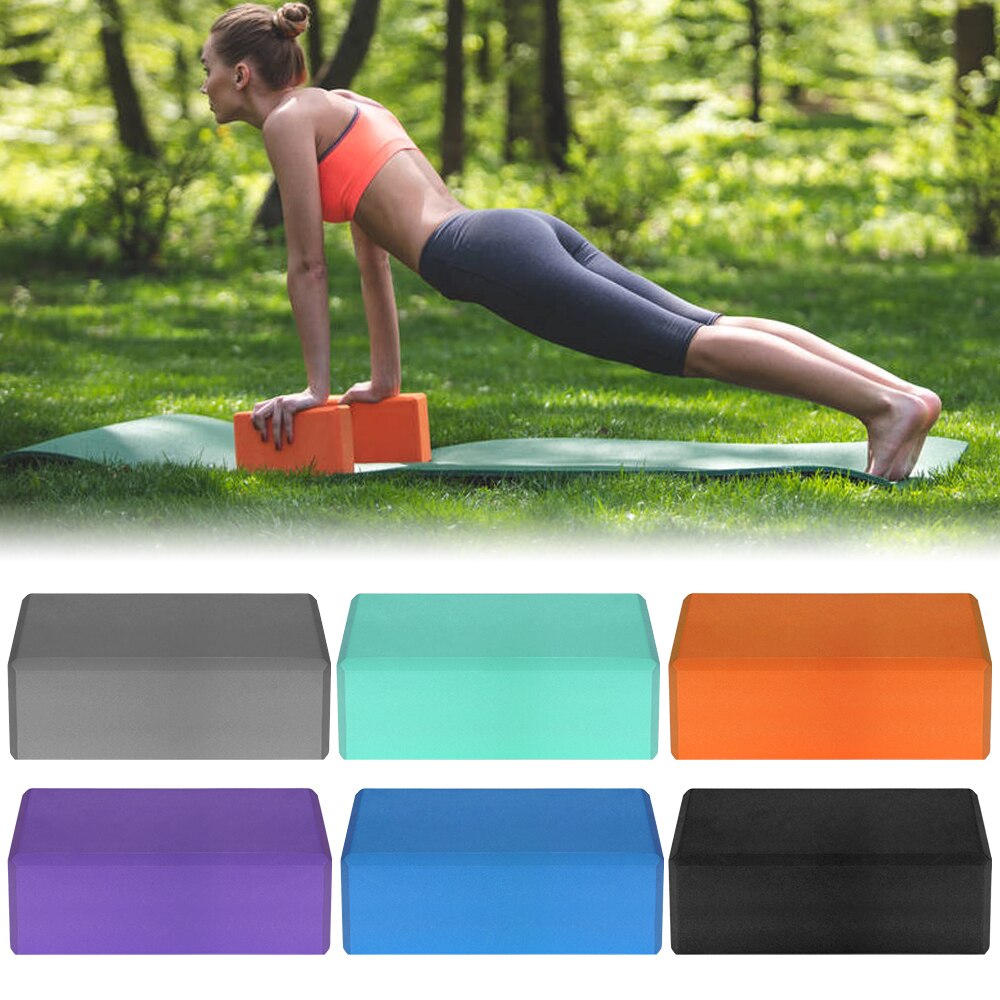 1PC/2PCS EVA Yoga Blocks Non-slip Training Exercise Bolster Cushion Stretching Body Shaping Yoga Blocks For Home Gym Fitness