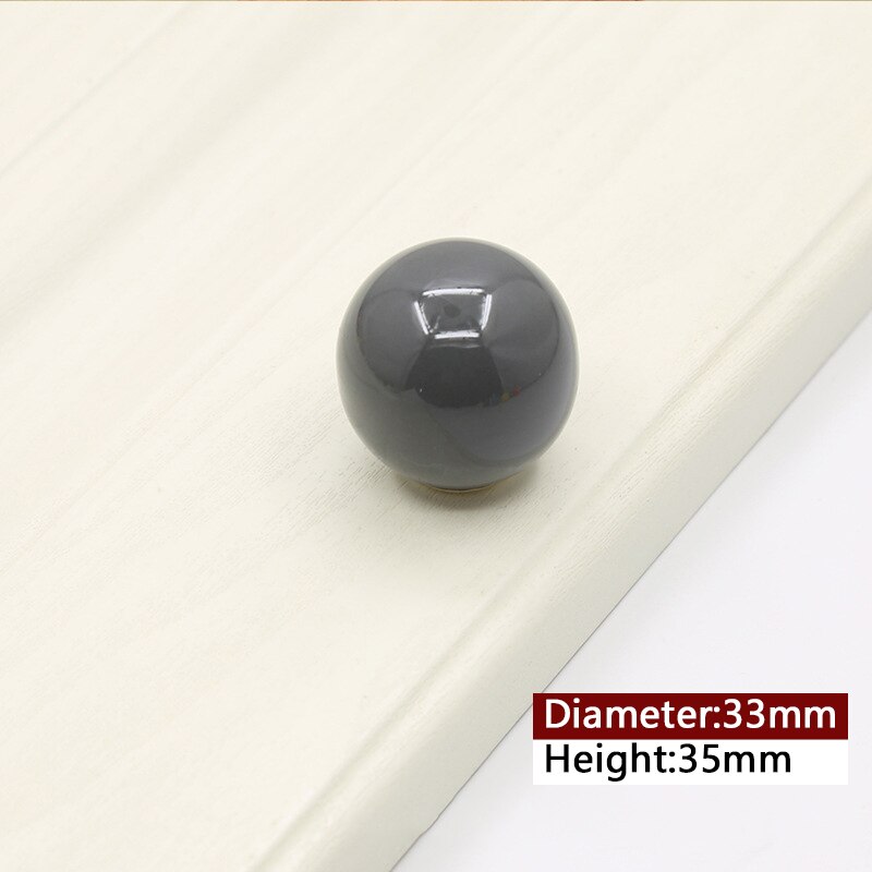 Kast Knoppen Keramische Kastdeur Pull Candy Kleur Kast Kledingkast Lade Bal Ronde Single-Gat Pull Hand Lade Handvat: 06