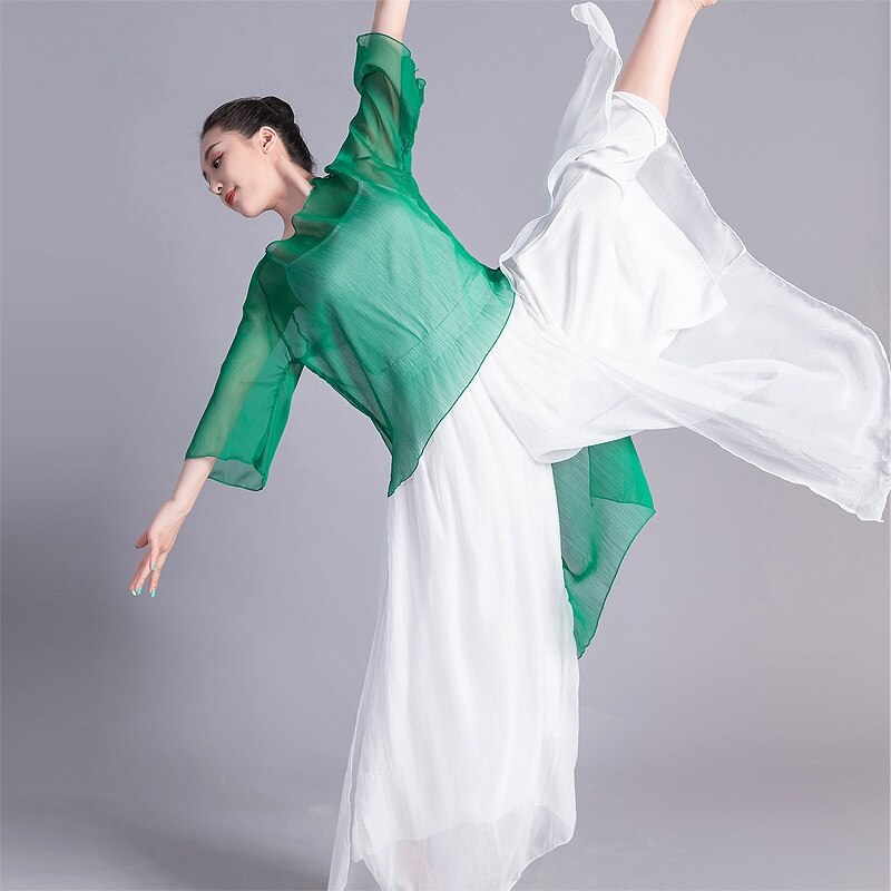 Chińskie spodnie 2020 szyfonowe spodnie szerokie nogawki damskie Online chiński sklep Thai Chi spodnie Kung Fu chińskie spodnie 10069: 15