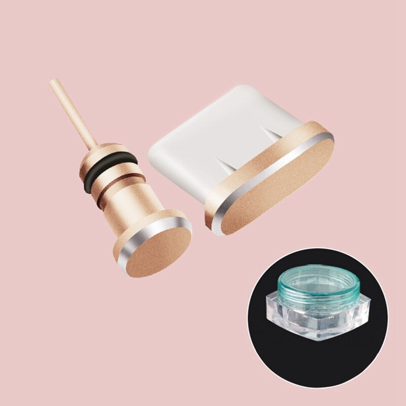 3.5Mm Koptelefoon Jack Type C Telefoon Opladen Poort Sim-kaart Usb C Stof Plug Voor Xiaomi Huawei Samsung Iphone