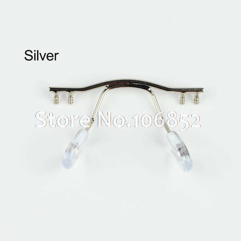 10 stücke brillen brücke gläser nase Pad Arm metall randlose optische rahmen brücke nase Pad Halfter brillen zubehör: Gelb