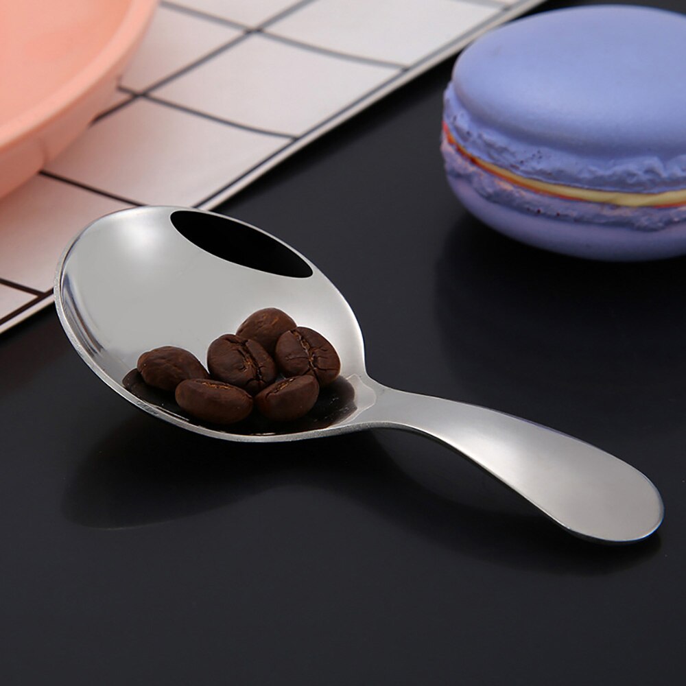 Cute Stainless Steel Spoon Short Handle Sugar Salt Spice Spoon Condiment Tea Coffee Scoop Small Kids Spoon Kitchen Tools