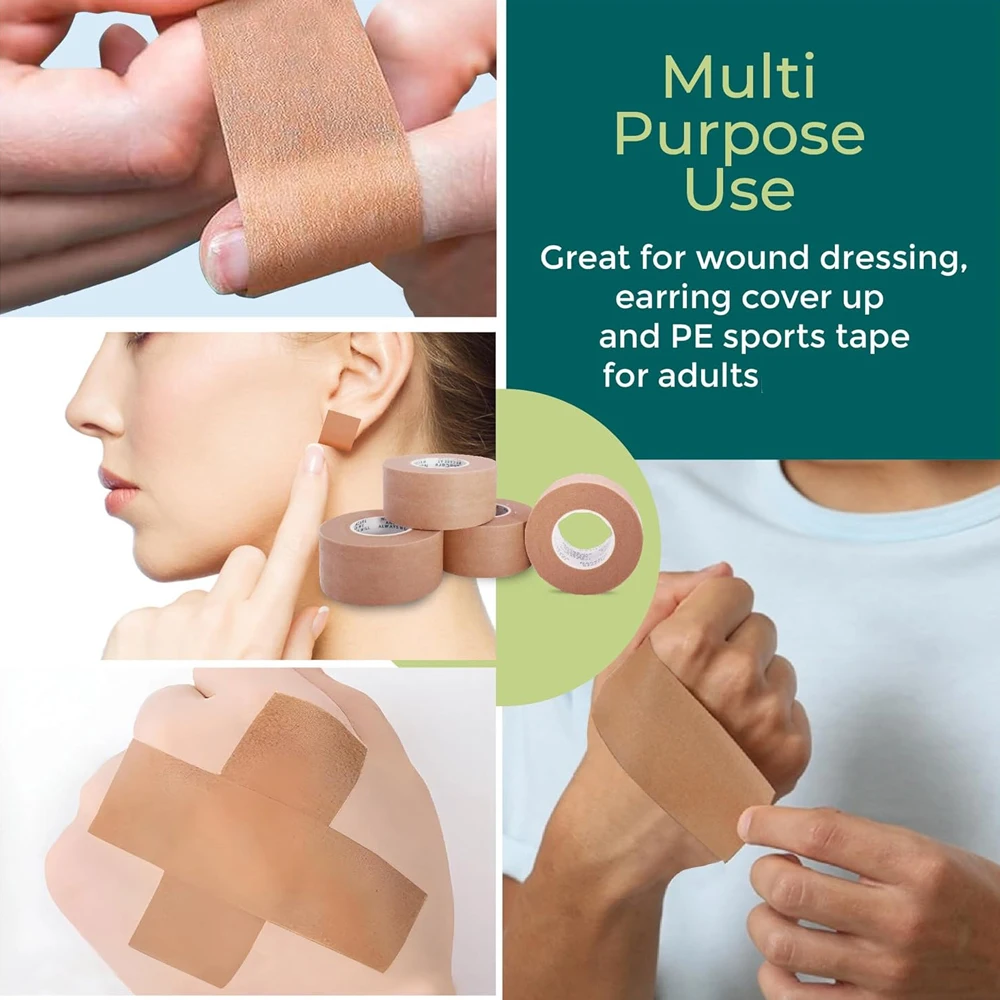 10Rolls Micropore Tape,Breathable Paper Tapes,Latex-Free Paper Surgical Tape,Individually Boxed Paper Bandage Tapes Rolls Sports