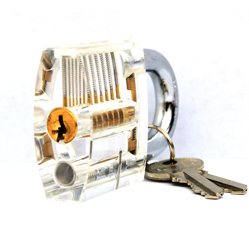 Transparent Lockpick Cutaway Inside View Pick Lock Set Padlock Locksmith Tools For Practice Train Skills Lock Picks
