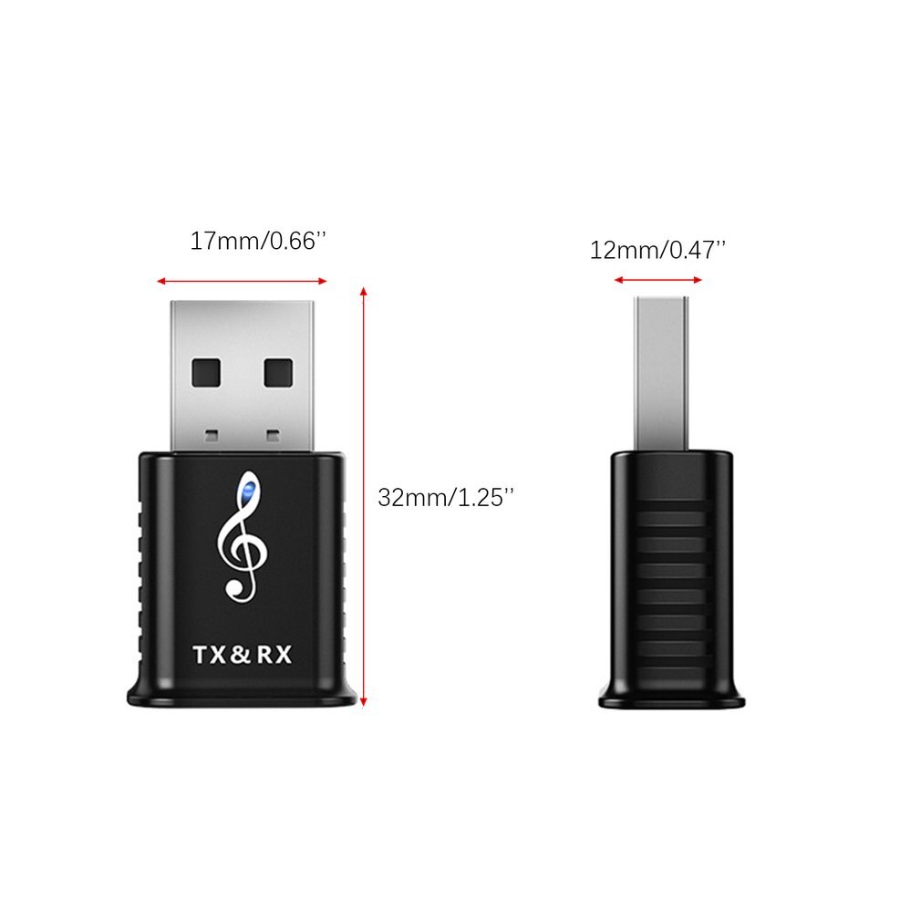 Wireless USB Audio Transmitter/Receiver Music Adapter 2-in-1 3.5mm