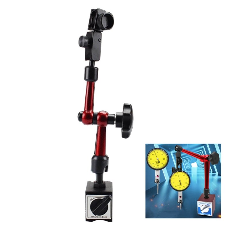 M7DA Tools Magnetic Base Dial Digital Test Indicator Holder Quick Fixed Flexible Arm: Base 2