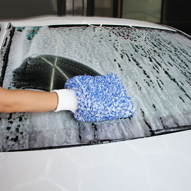 Bil blød rengøringshandske ultra blød bilvask handske let at tørre auto detaljerende mitt ultra absorberende mikrofiber tråde