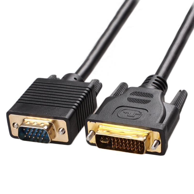 DVI 24 + 5 PIN naar VGA mannelijk naar video kabel voor computer PC moniter Projector 1.75 M