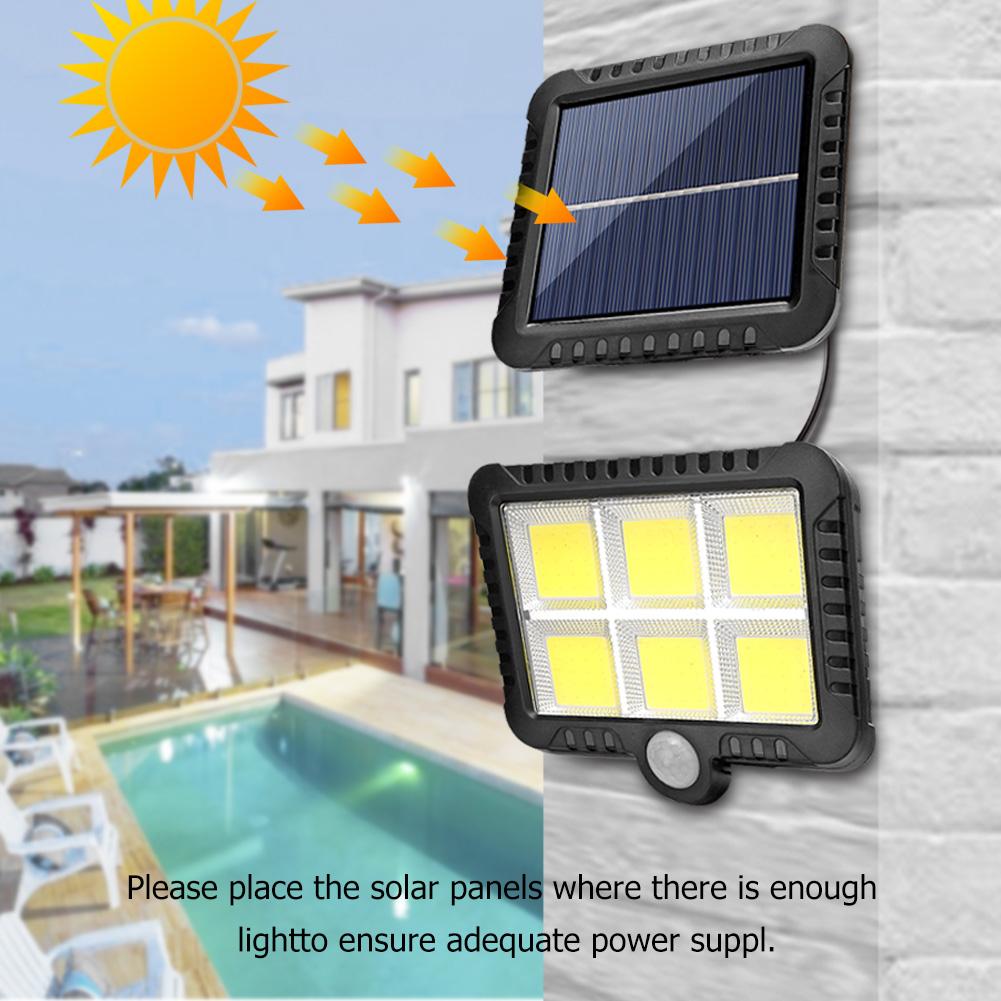 120LED COB Solar Light Outdoor Motion Sensor Wall Light Waterproof Garden Lamp Spotlights Emergency Pathway Street Security Lamp