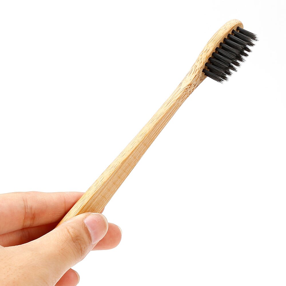 5 stk 18cm naturlig bambus tandbørste blødt hår træ tandbørste miljøvenlige børster sundhedspleje værktøj til rejser