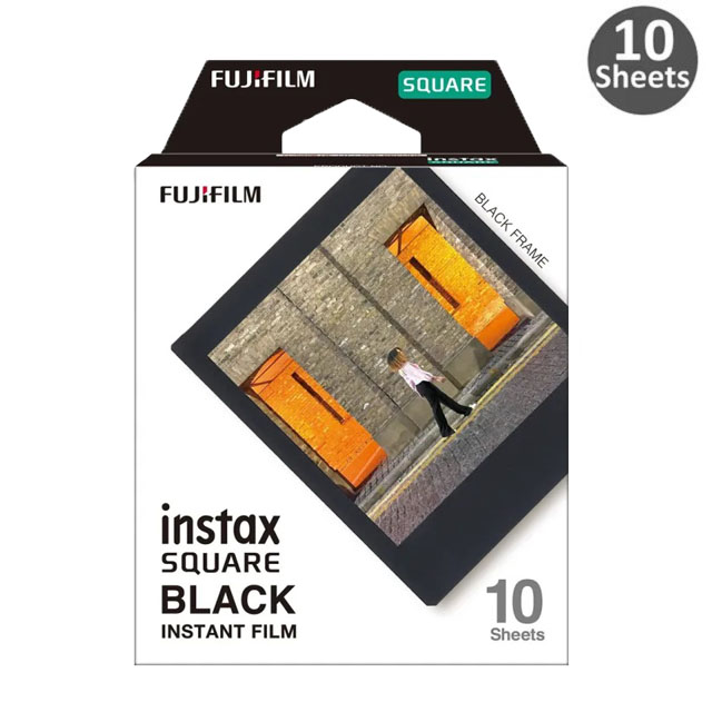 Fujifilm Instax Mini Film carré papier Photo bord noir/blanc 10-50 feuilles pour caméra Instax SQ10 SQ6 SQ20 partager imprimante SP-3: Rouge