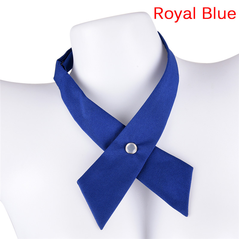 Women Cross Bow Ties Women's Bow Tie Female Girl Student Hotel Clerk Waitress Neck Wear Silk Ties 1 Pcs