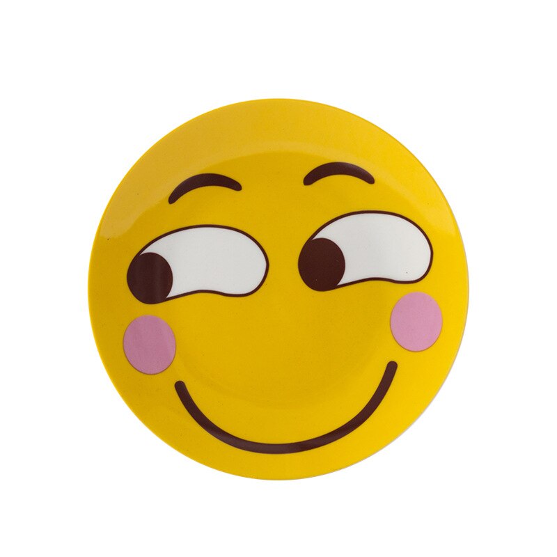 8 Inch Ceramic Plate Set Cute Cartoon Salad Plate Dessert Snacks Fruit Dishes Children Breakfast Dish Tableware: style B