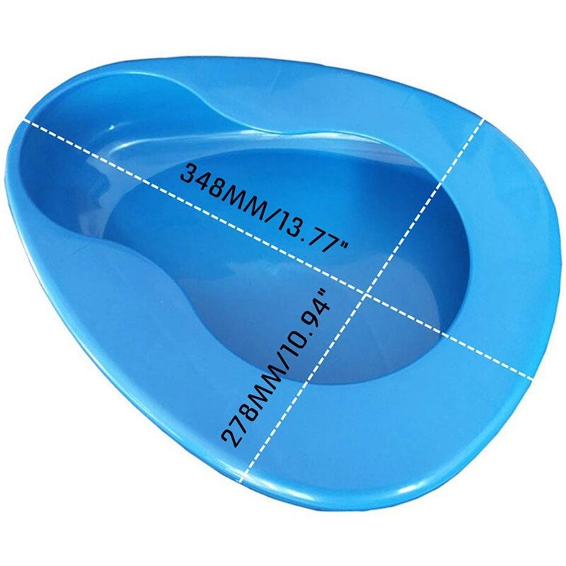 Firm Thick Stable Plastic Bedpan Heavy Duty Smooth Contoured for Bed-Bound Patient