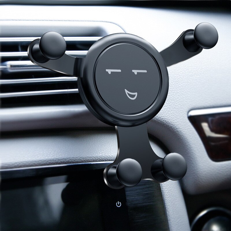 Gravity Car Phone Holder for Phone In Car Air Vent Clip Mount No Magnetic Mobile Phone Holder GPS Stand Car Accessories Interior: black